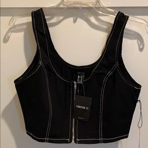 Forever 21 Black crop top size M
